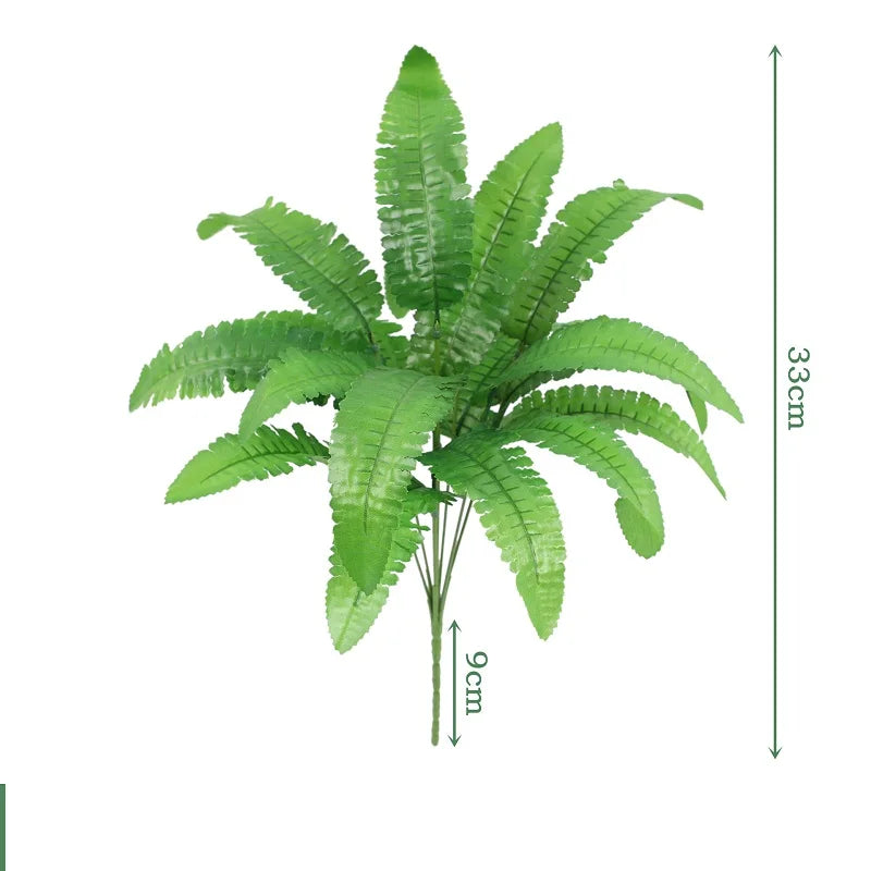 Silk Artificial Tortoiseshell Bamboo Dieffenbachia Fake Leaves