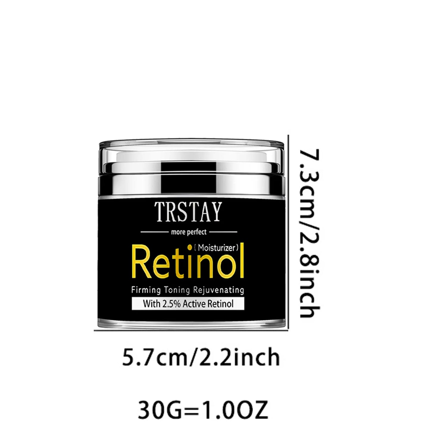 Retinol firming and refreshing face cream, mild and non irritating, smoothes wrinkles, reduces fine lines and makes skin soft Peaceful Pleasures Health and Wellness 30G