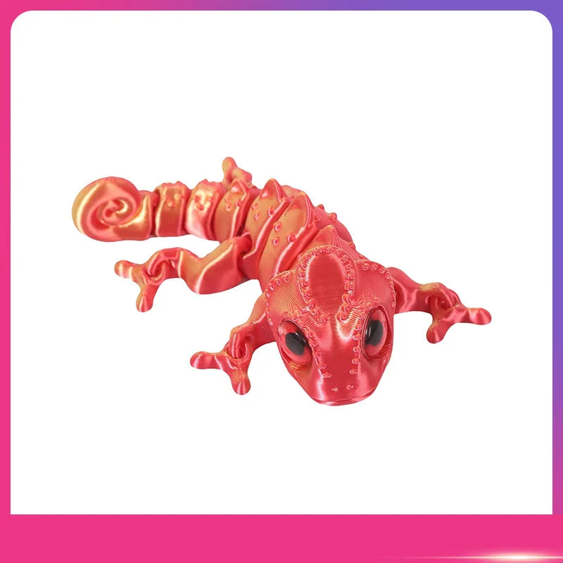 3D Printed Articulated Chameleon Figure | Movable Joints Toy