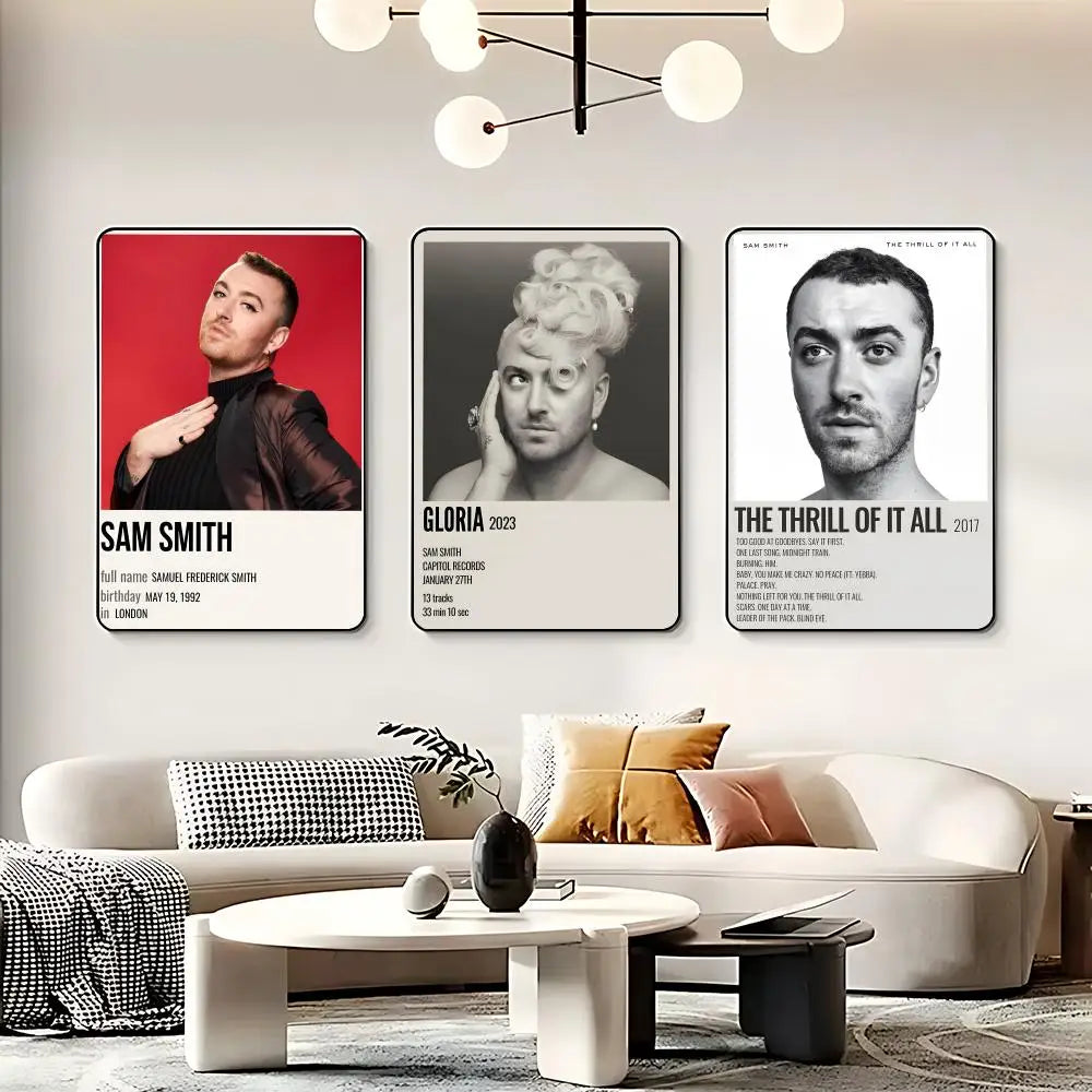 Sam Smith HD Wall Poster – Self-Adhesive Waterproof PVC Art Music Wall Poster Peaceful Pleasures Health and Wellness