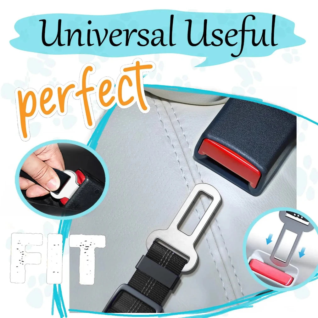 Adjustable Heavy-Duty Dog Car Seat Belt | Striped Nylon
