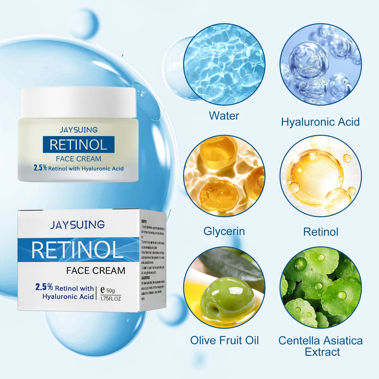 Jaysuing Retinol Face Cream – Firms, Hydrates & Smooths