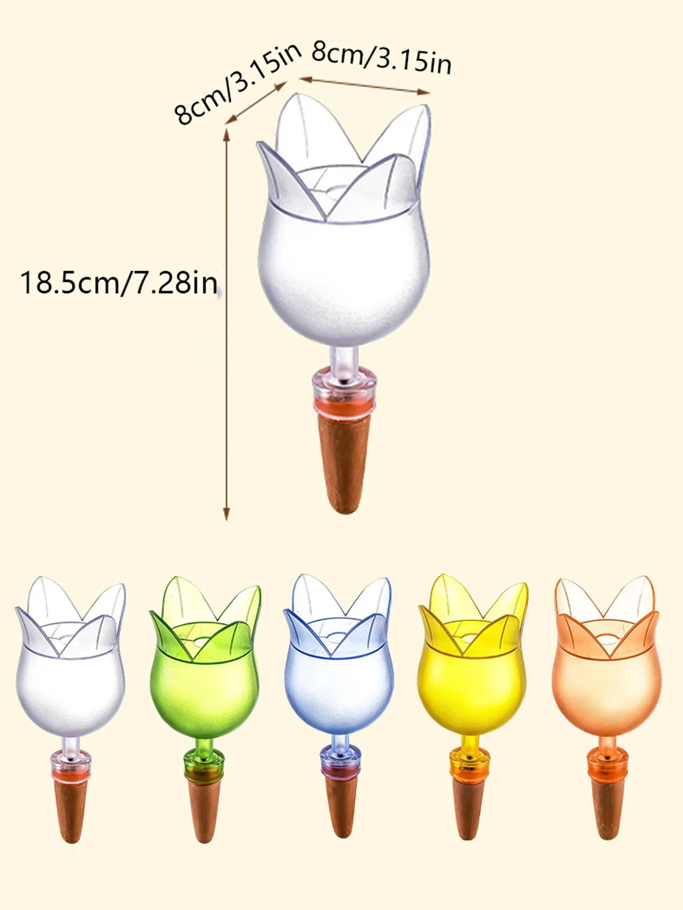 1PCS Flower shape Automatic Plant Watering Insert Effortless Self Watering Device Drip Irrigation System For Indoor Outdoor Peaceful Pleasures Health and Wellness