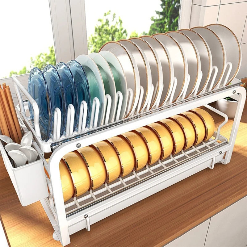 Carbon Steel Dish Drainer Rack | Kitchen Countertop Organizer