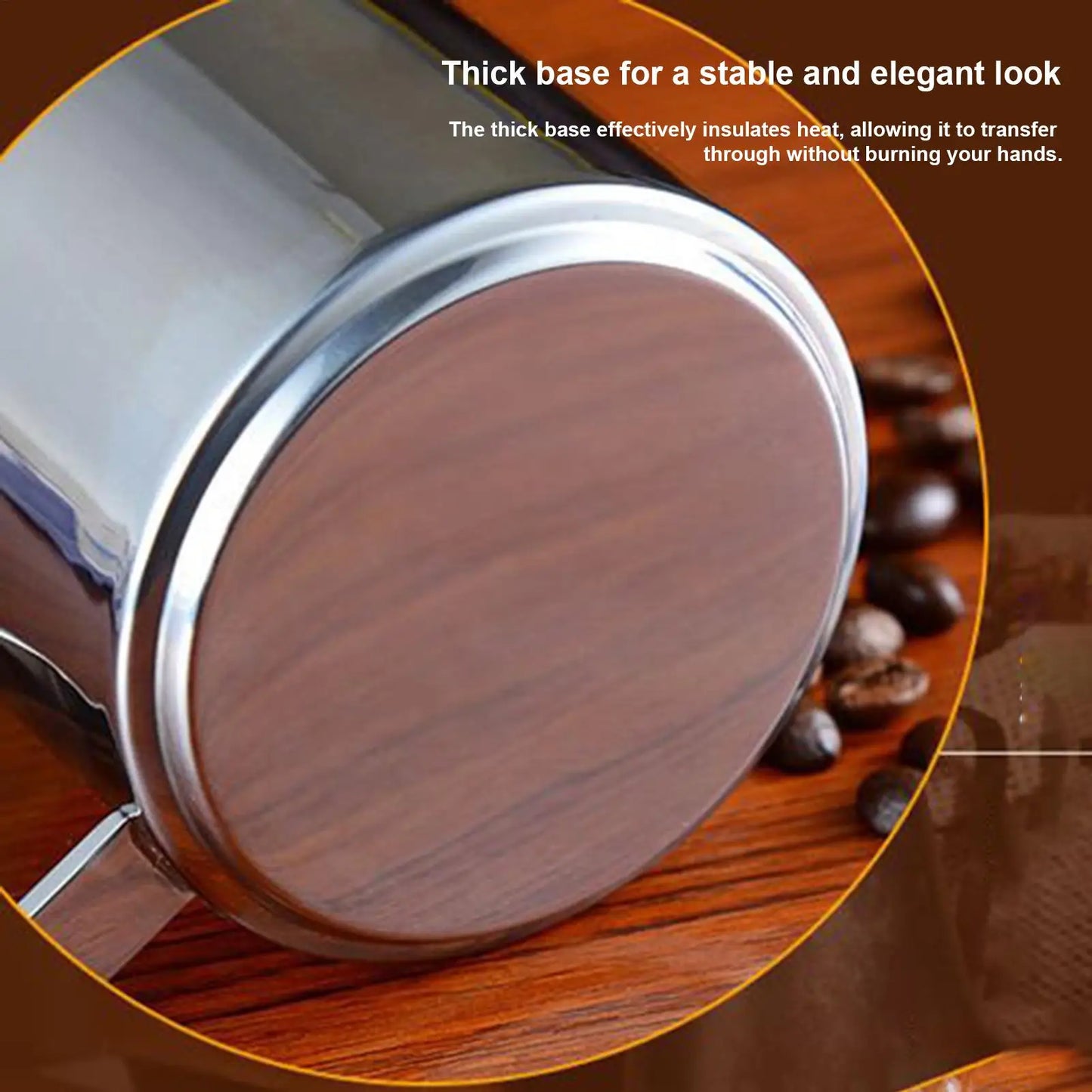 Double Wall Stainless Steel Coffee Cup Set 200ml | Saucer & Spoon