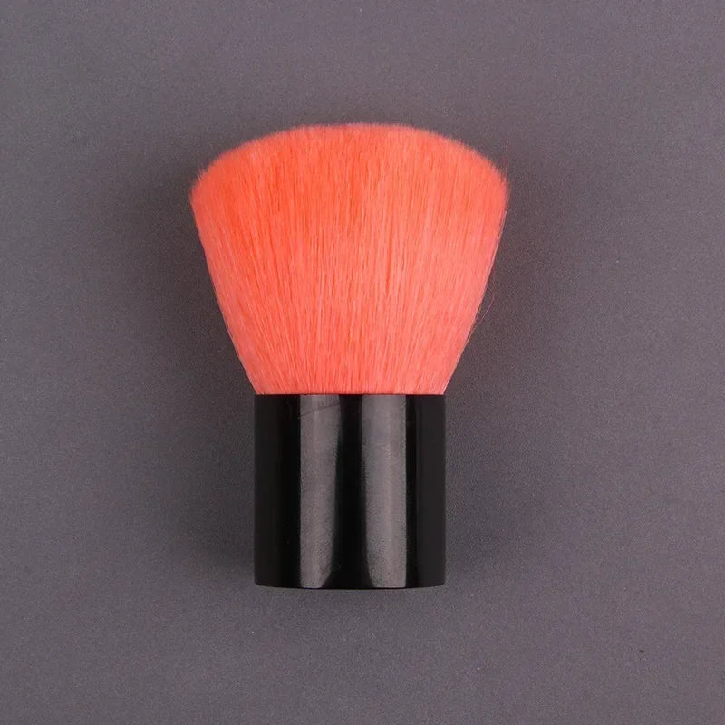 Makeup Brush Beauty Tool - 1Pcs Foundation, Blush, Concealer, Contour, Highlight, Cheek Brush for Blending, Round Angled Top Peaceful Pleasures Health and Wellness Pink Black