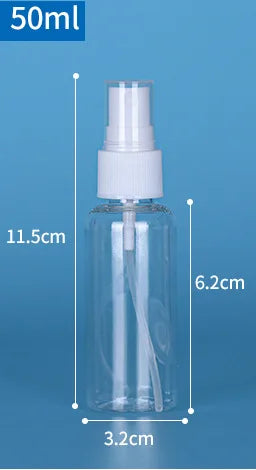 Refillable Spray Bottles 10–50ml Clear PET Plastic Perfume