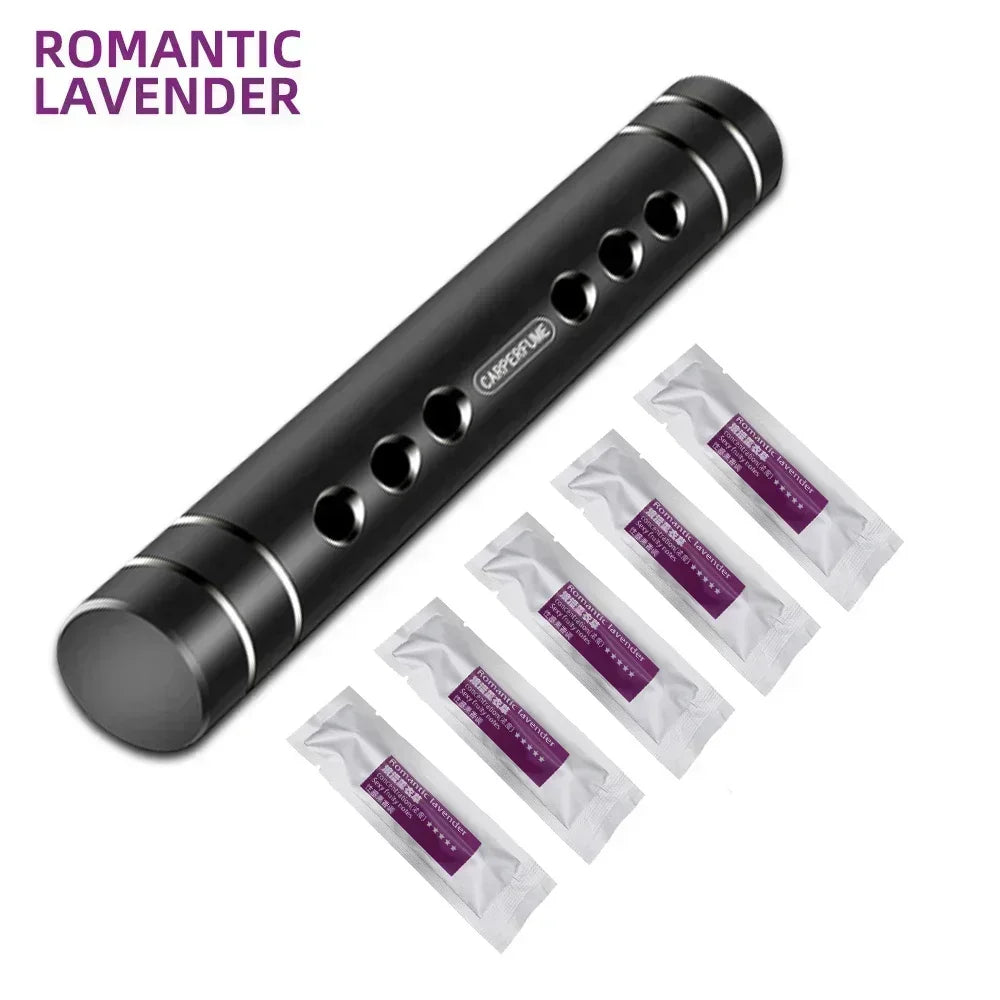 Car Air Vent Perfume Car Air Freshener Flavoring Smell Aroma Perfumes Air Freshener Parfum Car Accessories Peaceful Pleasures Health and Wellness Black 5PCS Lavender