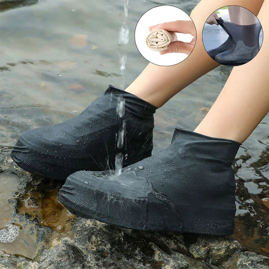 Latex Waterproof Shoe Covers – Non-Slip Reusable Rain Overshoes Waterproof Shoe Covers Oasis Select