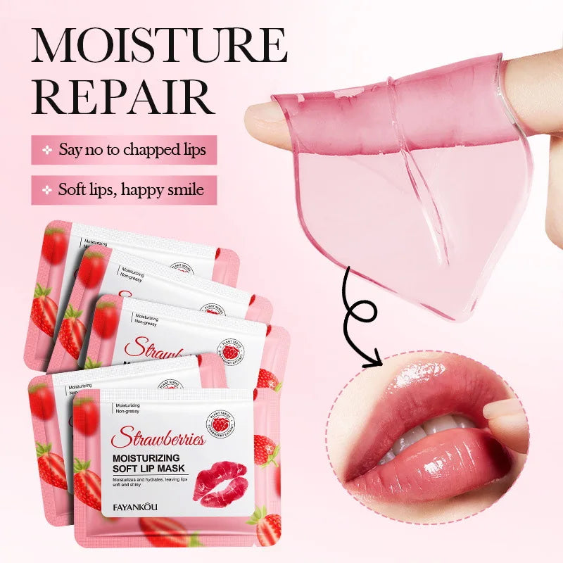 Crystal Collagen Lip Mask Patches – Cherry & Strawberry Plumper