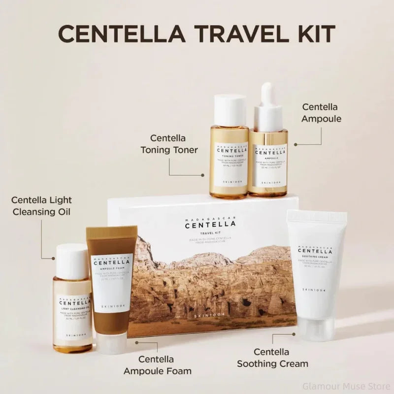 Korean Centella Travel Kit — 5-Piece Mini Skincare Gift Set Peaceful Pleasures Health and Wellness