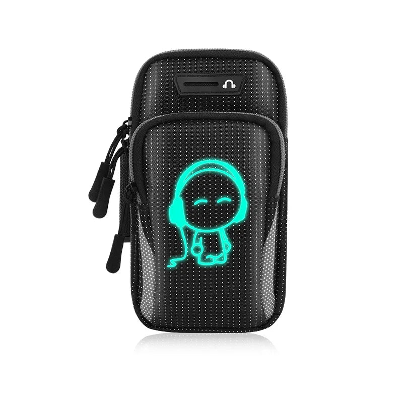mini cell phone armband for run bags for women phone armband Running racing accessories Bag for mobile phone wrist stand Peaceful Pleasures Health and Wellness Luminous Gray