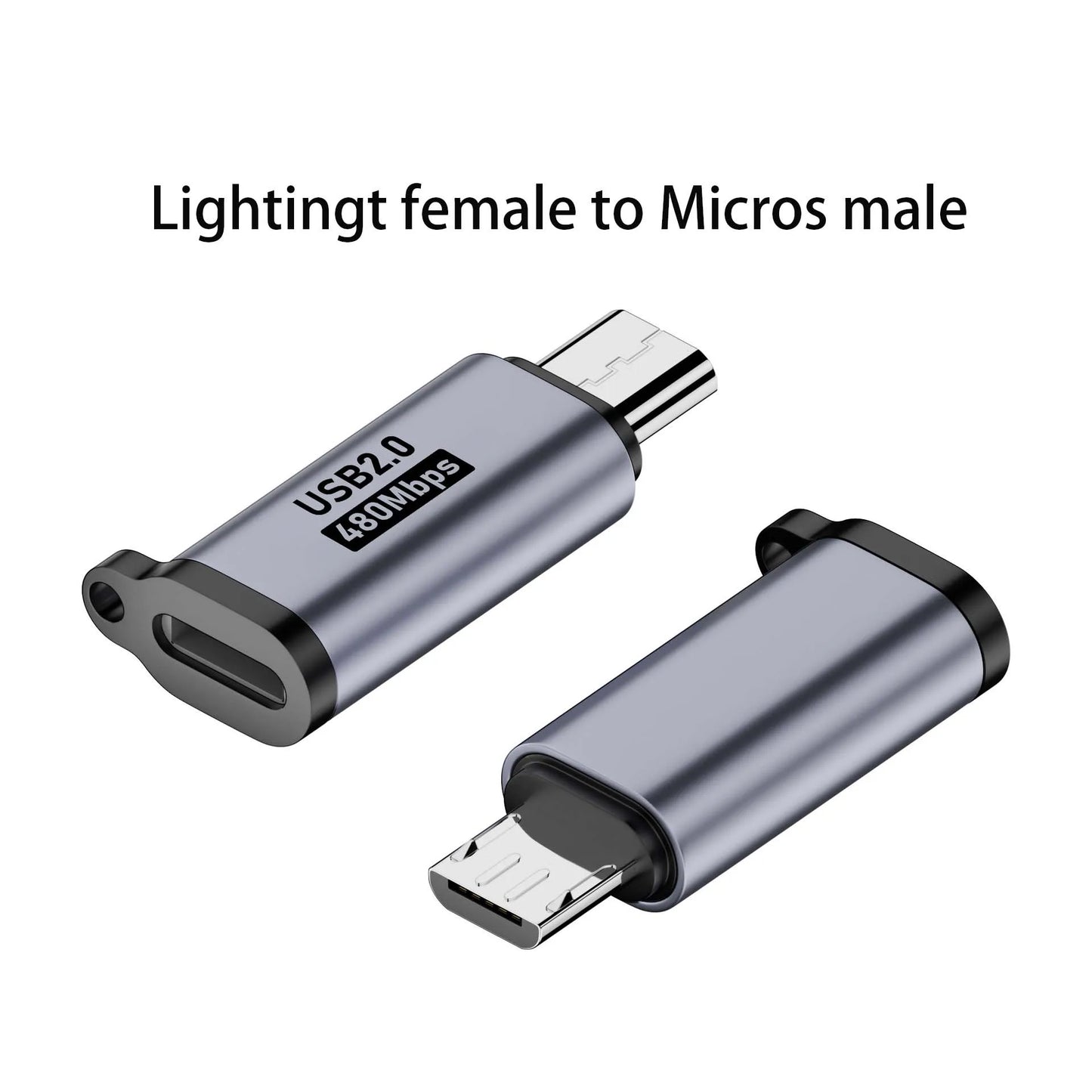 Micro USB to Type-C & Mini USB Female Plug Adapter