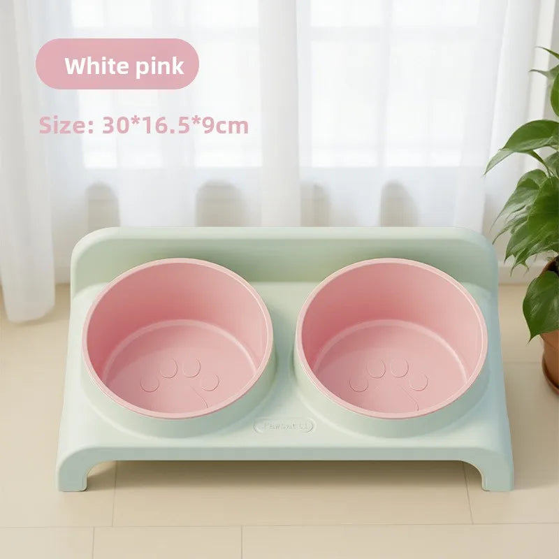 Adjustable Height Double Bowl Pet Feeder | Raised Dog & Cat Stand