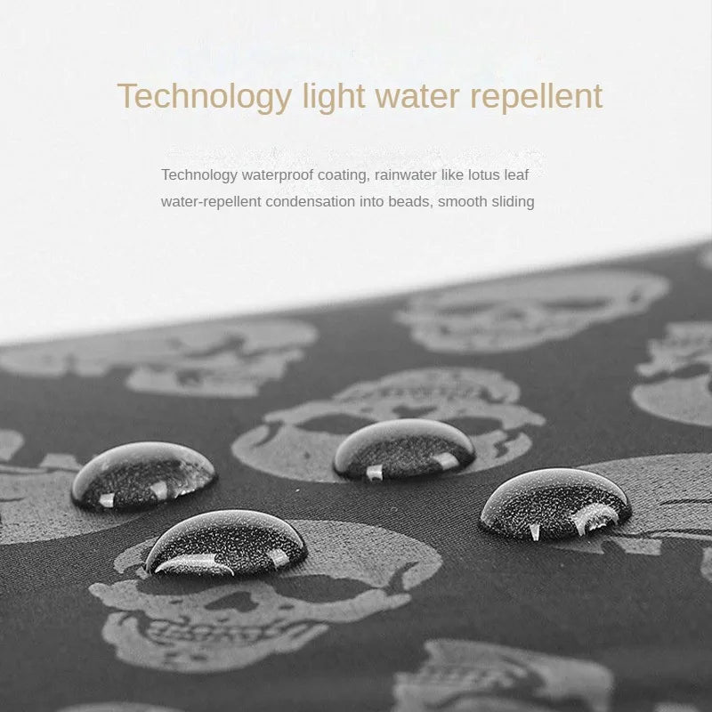 Skull Print Auto Folding Umbrella – UV & Rain Protection