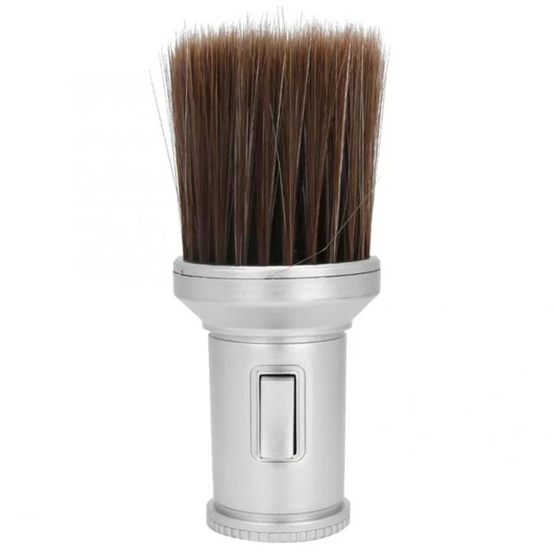 Broken Hair Duster Brush Multifunctional Broken Hair Sweep Brush Neck Brush Beard Shaving Brush For Barber Shop Styling Tools Peaceful Pleasures Health and Wellness silver