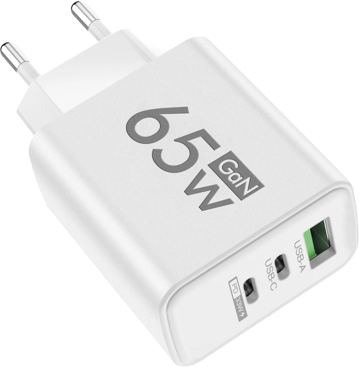 67W GaN Fast Charger USB-C PD 3.0 QC 4.0 Multi-Port Wall Adapter