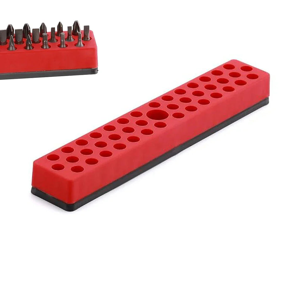 43-Hole Magnetic Hex Bit Holder for 1/4" Drill Bits | Organizer