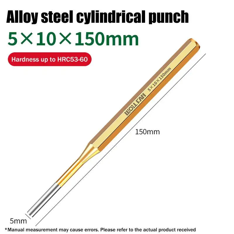Brass Roll Pin Punch Tool 2–10mm | 150mm Chisel Cone Punch