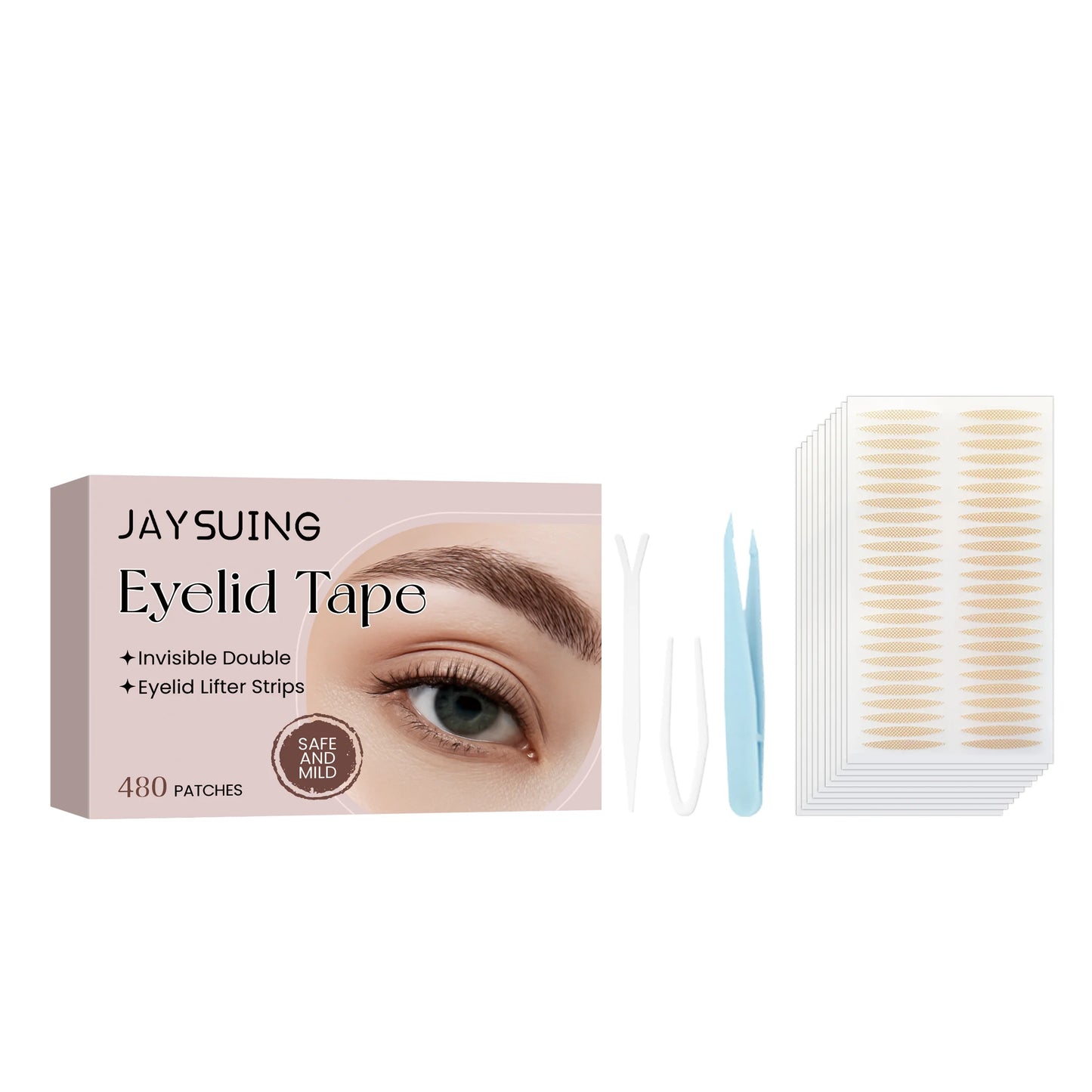 480pcs Invisible Eyelid Tape Create Big Eye Shape Natural Fit Thin Soft Breathable Portable Easy Apply Instant Eye Lift Strips Peaceful Pleasures Health and Wellness 1Set