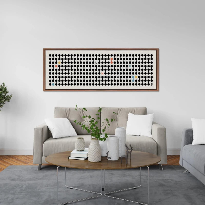 Modern Bauhaus Shapes Canvas Poster Art Print, Abstract Geometric Bauhaus Art, Unframed Wall Decor Art for Home Decoration Peaceful Pleasures Health and Wellness
