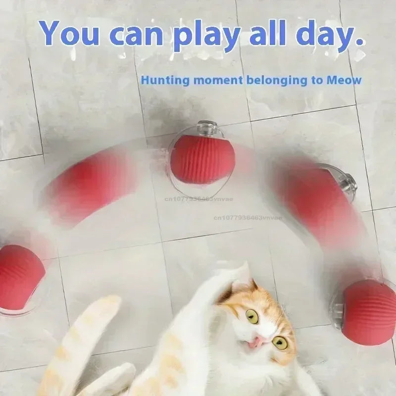 Automatic Rolling Interactive Cat Ball Toy – Rechargeable