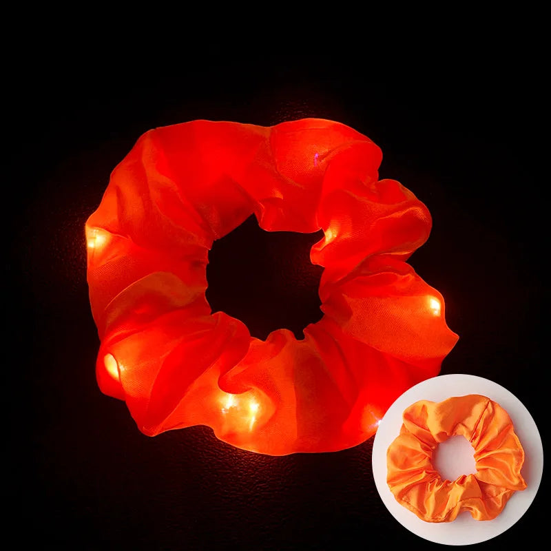 LED Light Up Scrunchie Glow Flashing Hair Tie | Rave & Party