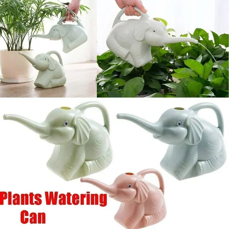 Cute Plastic Elephant Shape Watering Pot Can Plant Outdoor Irrigation