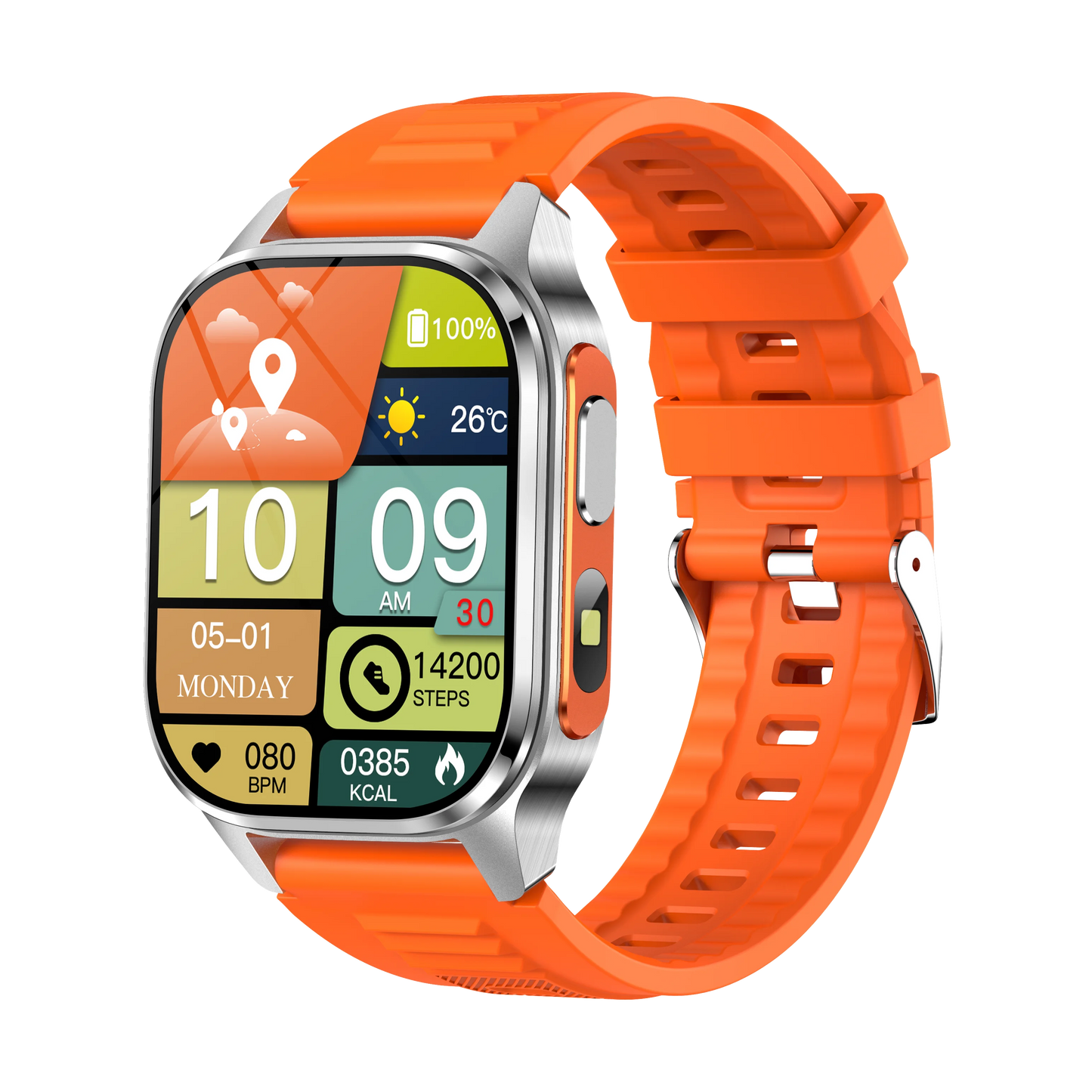 Yoateo Men's Smartwatch | Built-in GPS, Fitness & Compass