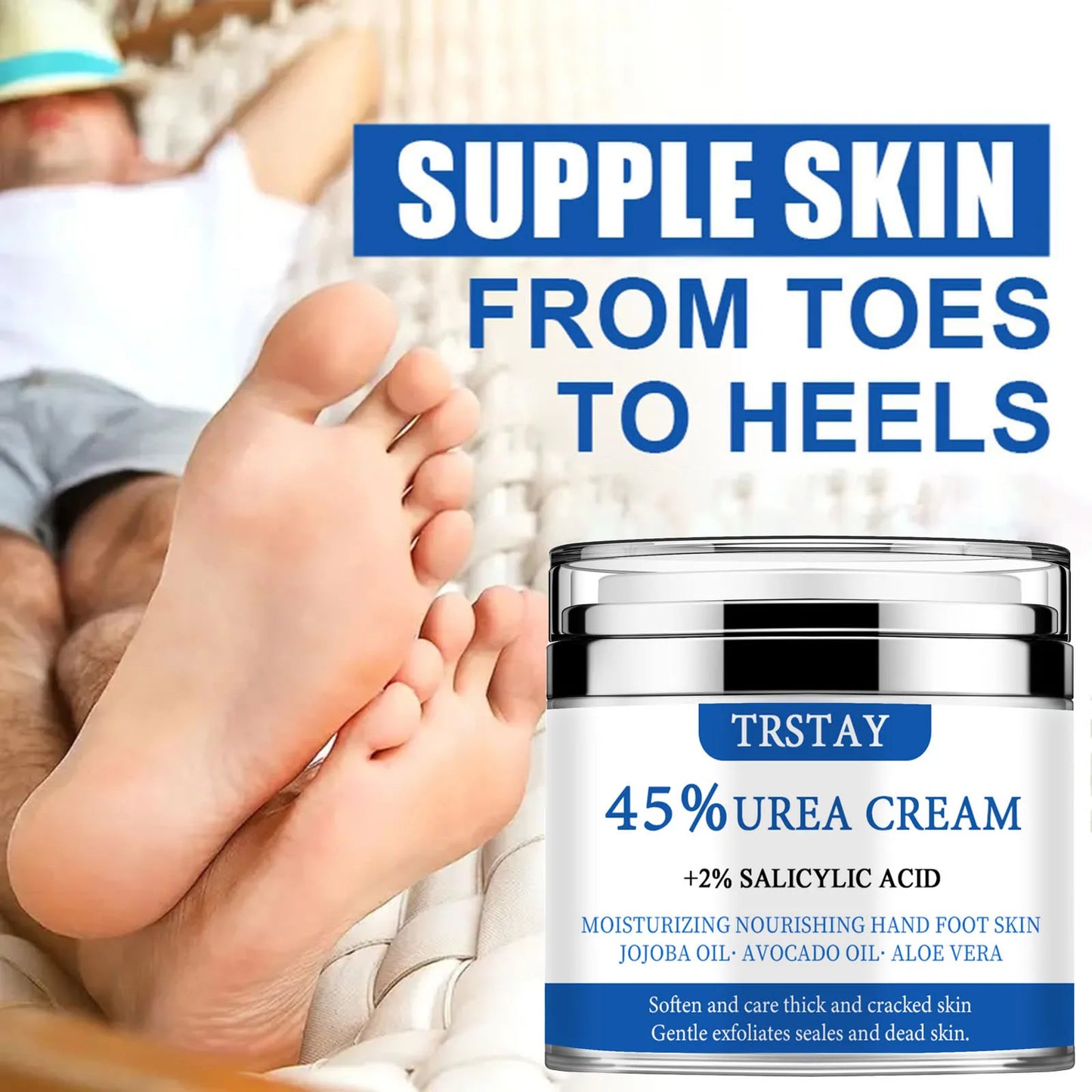Urea Cream 45% Plus 2% Salicylic Acid, Callus Remover Foot Moisturizer Hand Foot Cream For Dry Cracked Feet from Toes to Heels E Peaceful Pleasures Health and Wellness