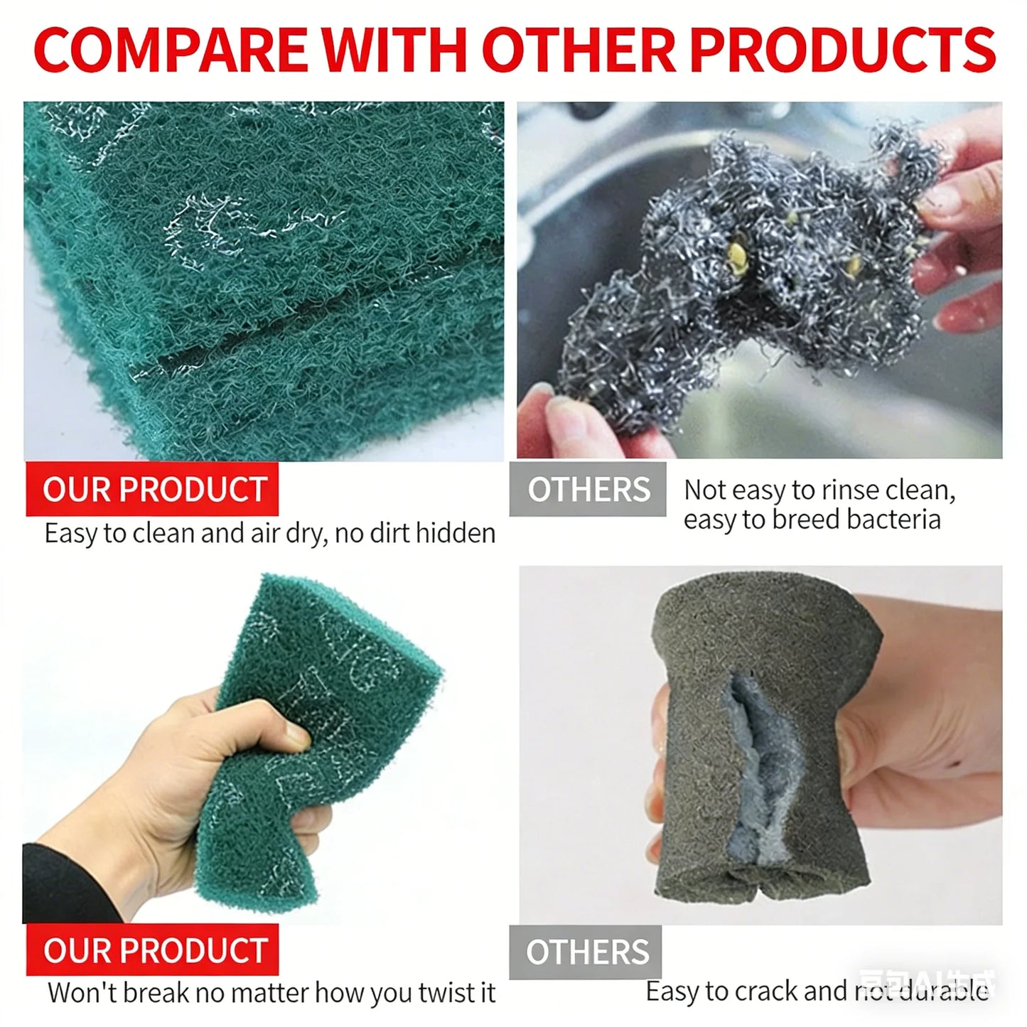5M Stainless Steel Scouring Pad Roll – Metal & Wood Polishing