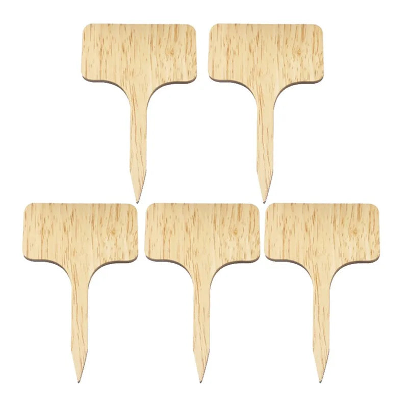 T-Type Wooden Plant Labels | Eco Garden Markers 5–30 Pack