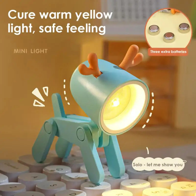 Cute Cartoon Pet LED Mini Folding Desk Lamp | Night Light