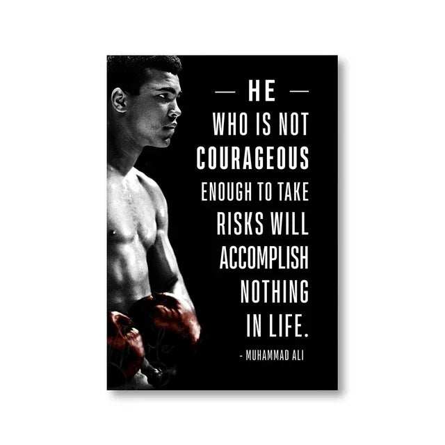 Mike Tyson Muhammad Ali Boxing Canvas Wall Art Motivational Poster
