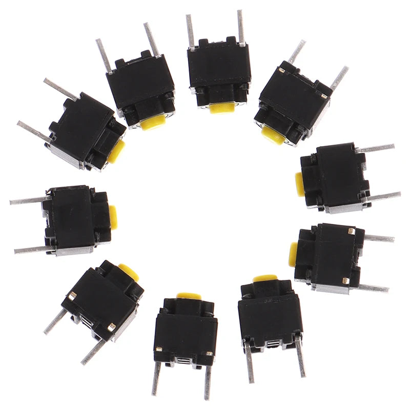 10pcs 6*6*7.3mm Mute Button Silent Switch Micro Mouse Button Switch Peaceful Pleasures Health and Wellness onesize 10pcs
