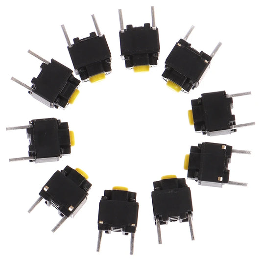 10pcs 6*6*7.3mm Mute Button Silent Switch Micro Mouse Button Switch Peaceful Pleasures Health and Wellness onesize 10pcs