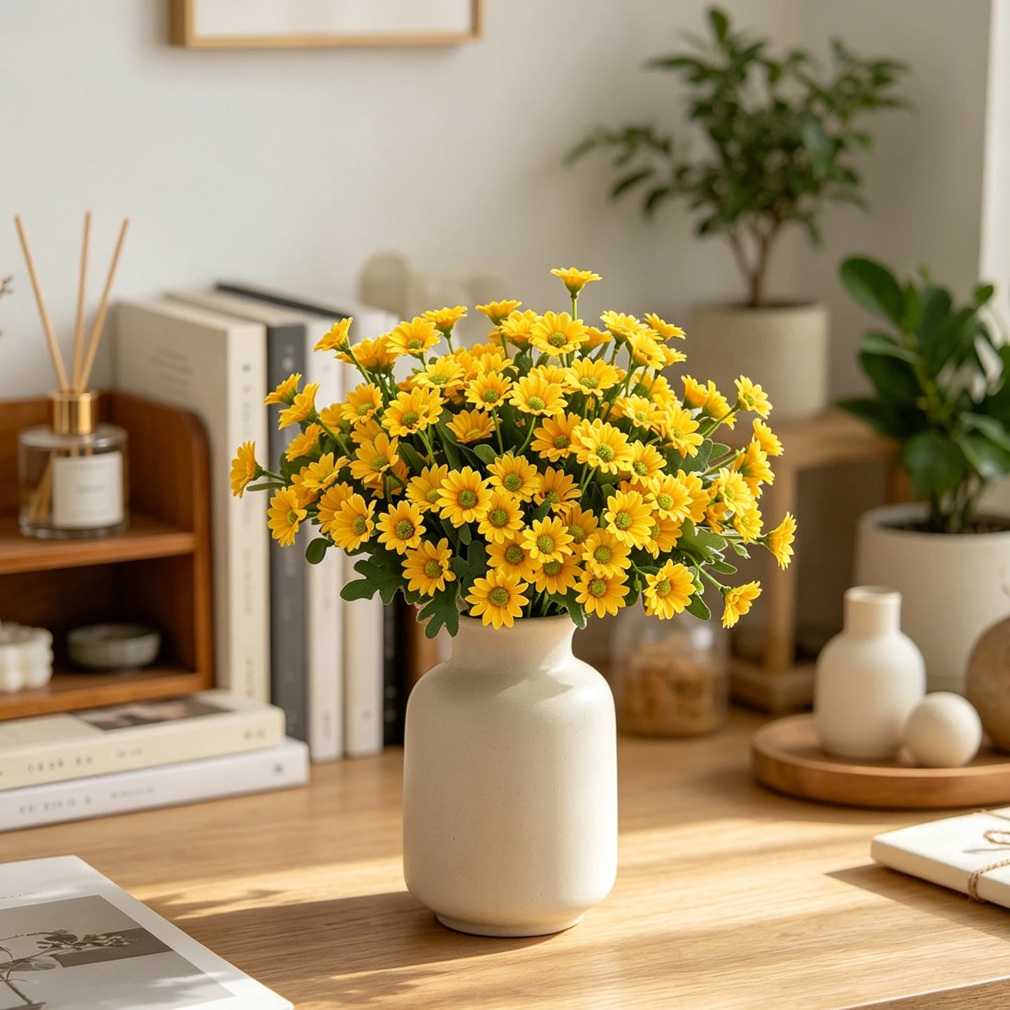 Artificial Silk Daisy Hydrangea Flowers – Wedding & Home Décor