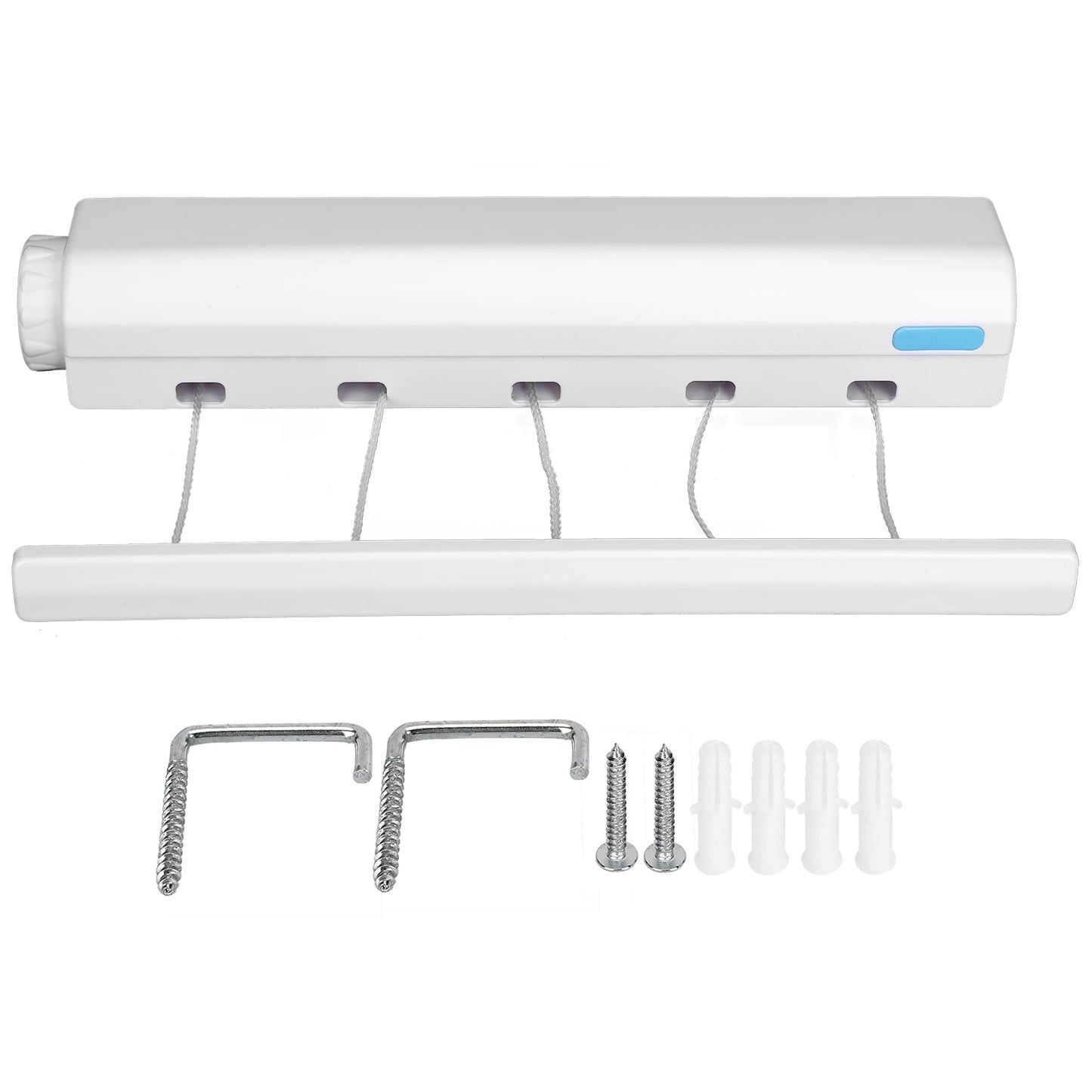Telescopic Retractable Clothesline Clothes Drying Rope Hanger for Indoor Outdoor Supplies Clothesline Retractable Clothesline Peaceful Pleasures Health and Wellness 5line