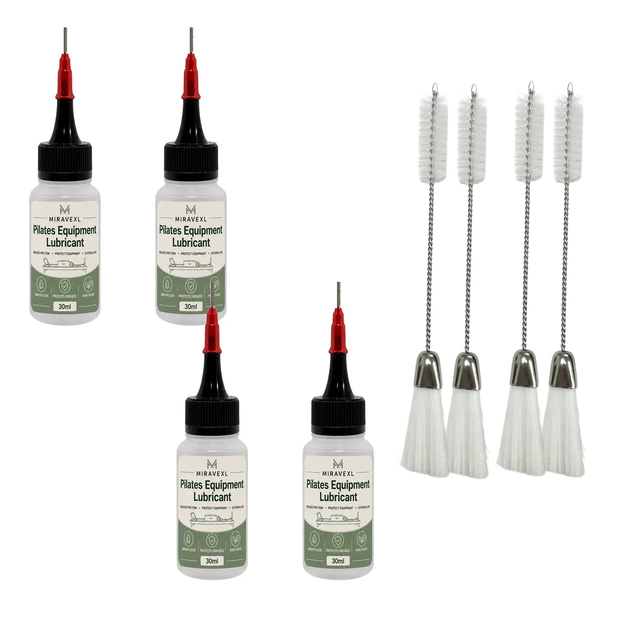 MIRAVEXL Pilates Reformer Rail Lubricant Oil 30ml + Brush