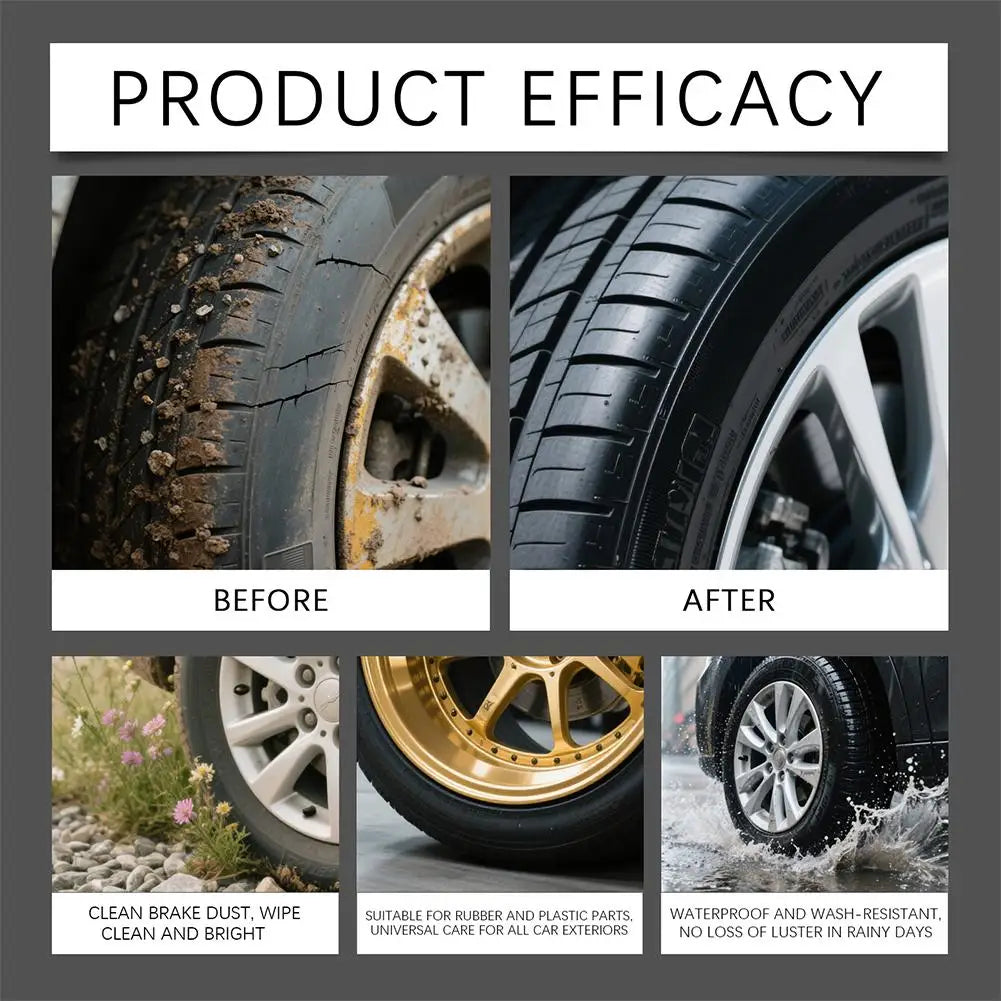 100ml Tire gloss spray Shine Spray Automotive Clear Coat Tire Dressing Liquid Restore Tire Enhance Tire Luster Peaceful Pleasures Health and Wellness