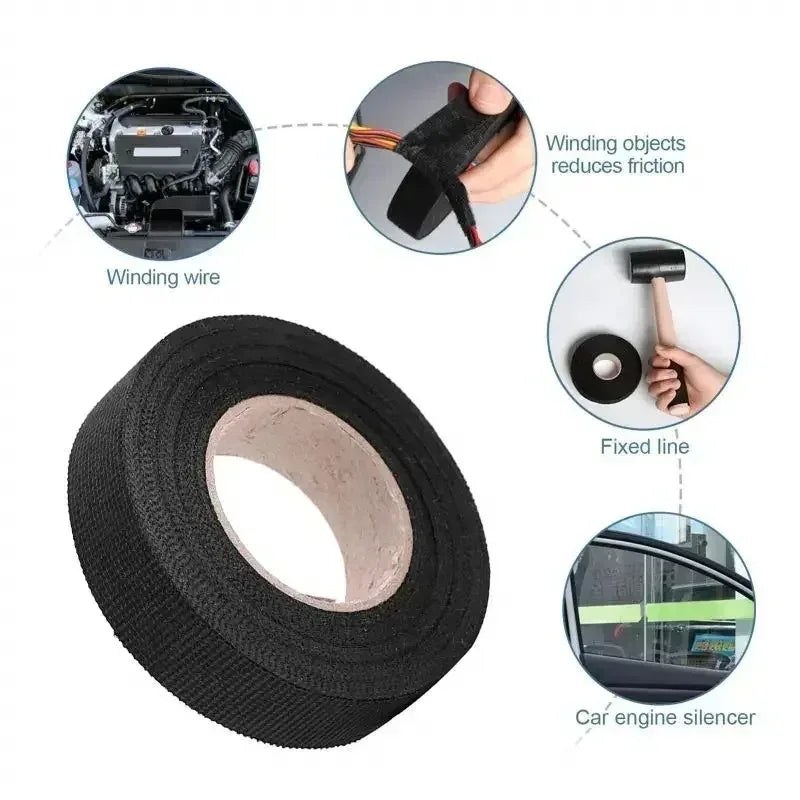 25mm x 15M Automotive Flannel Wiring Harness Tape Anti-Rattle