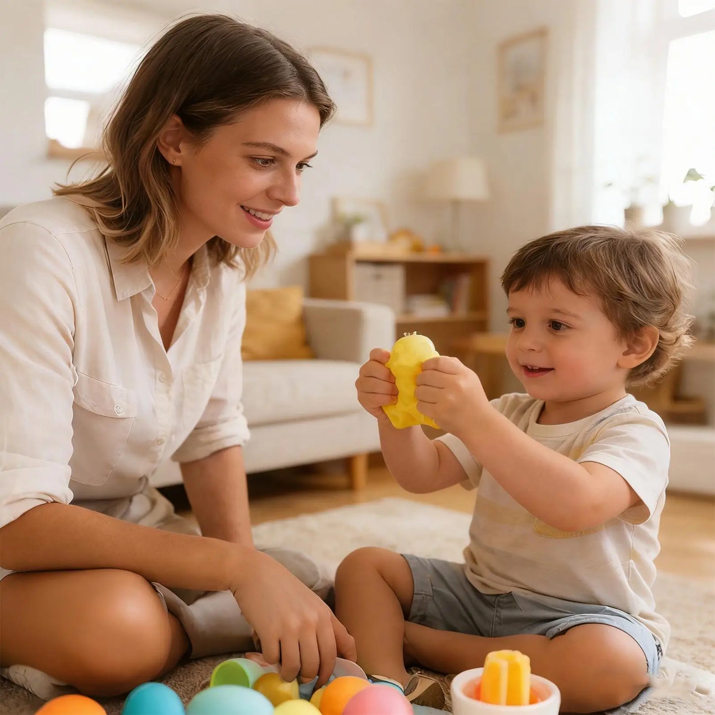Cheese Squeeze Fidget Toy – Slow Rebound Silicone Cube