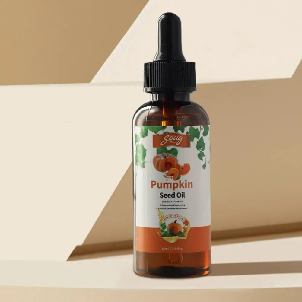 1/2/3Pcs Hair Care Serum Pumpkin Seed Essential Oil Nourishing Hair Enhancer Thicker Improve Split Hair Rough Hair Care Peaceful Pleasures Health and Wellness