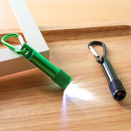 Mini LED Keychain Flashlight | Aluminum Carabiner Clip Torch LED Keychain Flashlight Peaceful Pleasures Health and Wellness