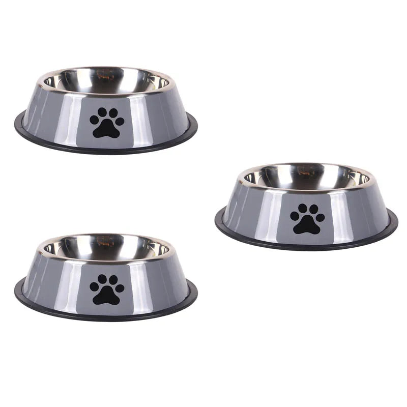 Stainless Steel Pet Bowl | Anti-Slip, Stackable Dog & Cat Feeder