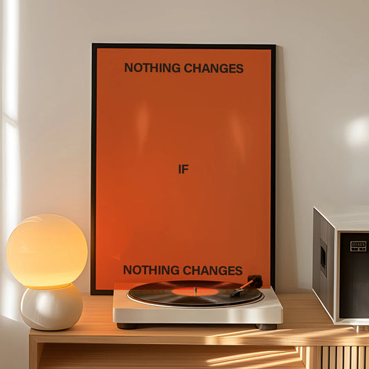 Nothing Changes If Nothing Changes Wall Art Print Canvas Painting Poster Picture For Living Room,Bedroom Home Decor Peaceful Pleasures Health and Wellness
