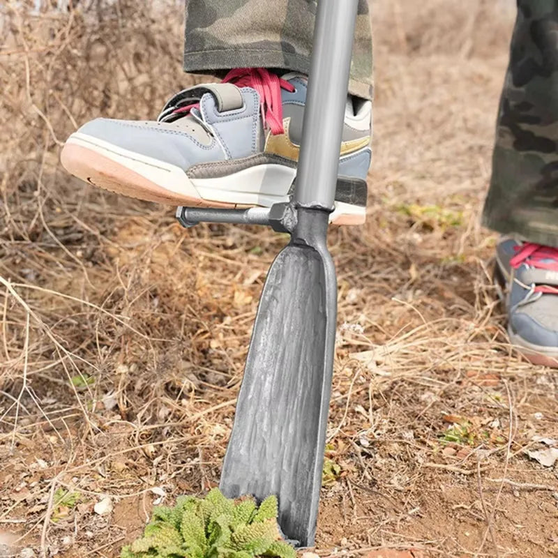 Manganese Steel Digging Shovel with Pedal | Long Handle Spade