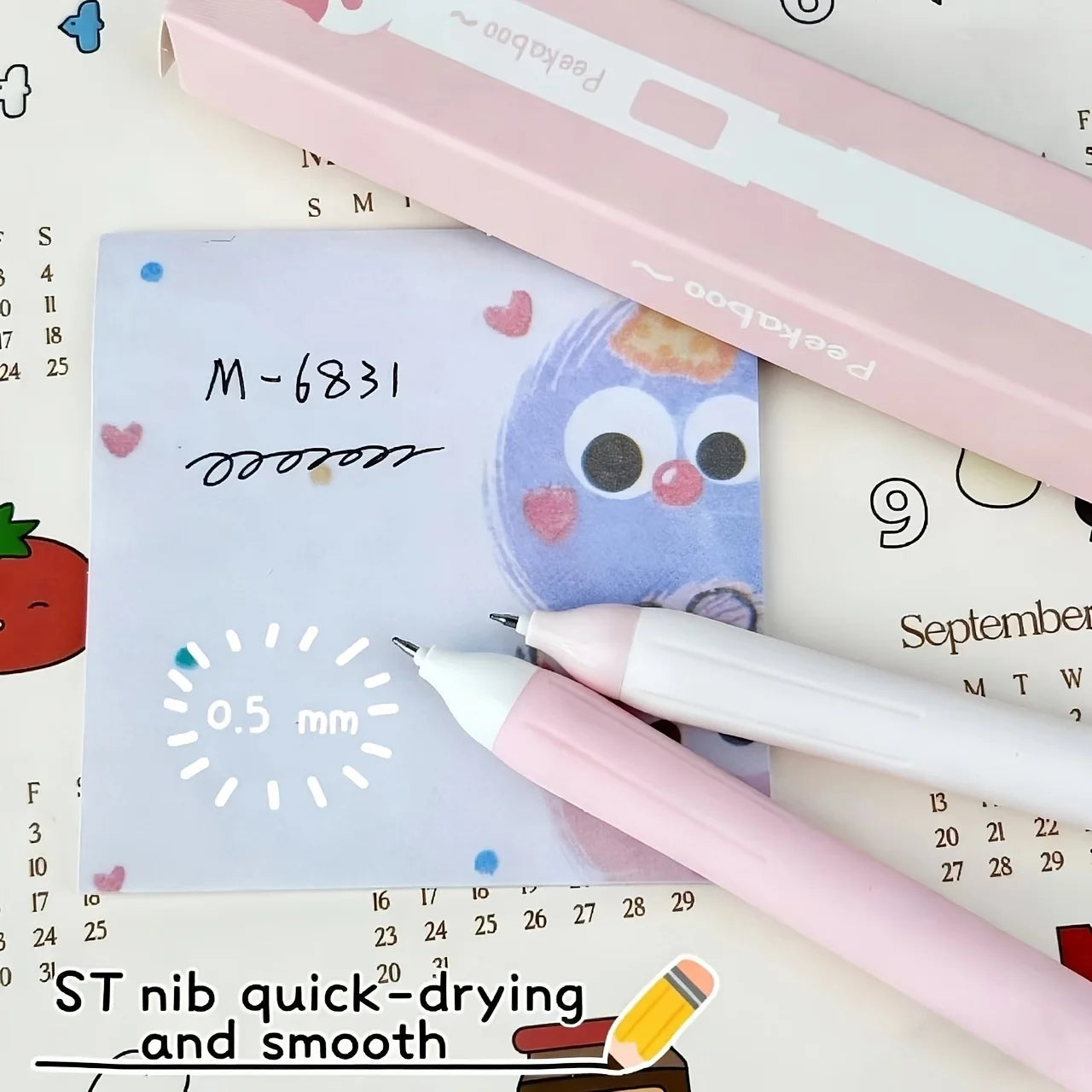 Cute Cat Gel Pens 3-Pack | Quick-Dry, School & Office Gift