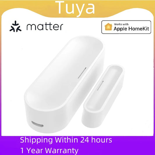 Tuya Matter Door Window Sensor USB Powered Thread Door Sensor Smart Home Detect Alarm Work With HomeKit Alexa Google Home Peaceful Pleasures Health and Wellness