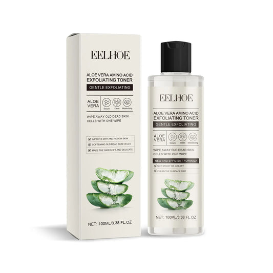 EELHOE Aloe Vera Toner for Face Moisturizing and Exfoliating Peaceful Pleasures Health and Wellness 100ml Boxed